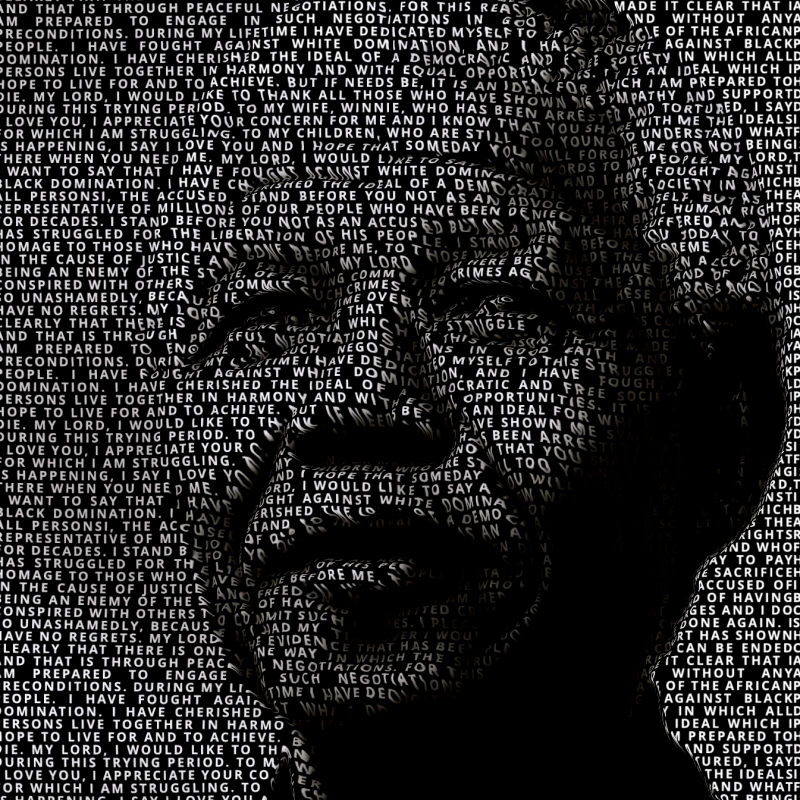 Fotobewerking Nelson Mandela